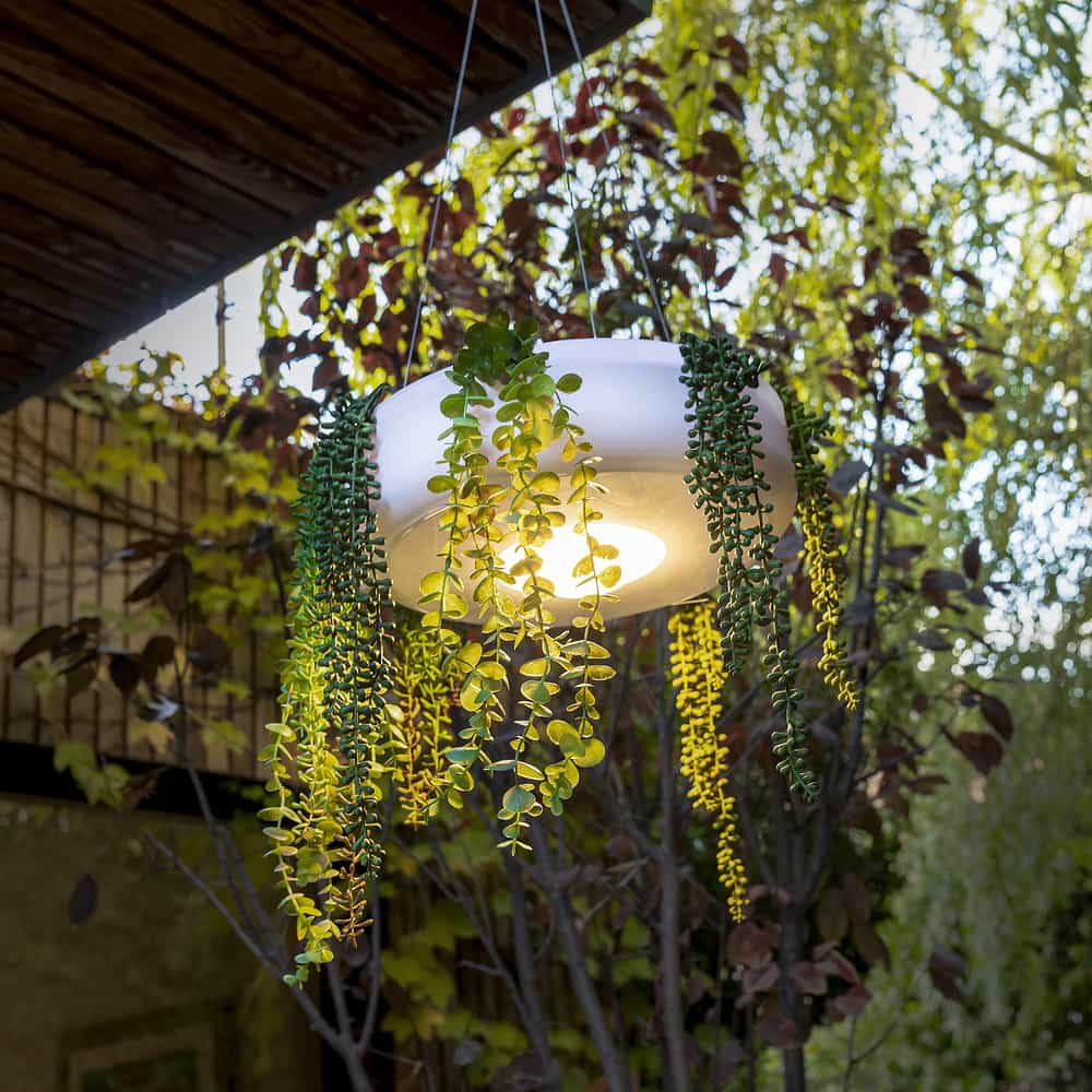 Upgrade your space with Elba, Newgarden's hanging planter with wireless lighting, for effortless elegance and durability.