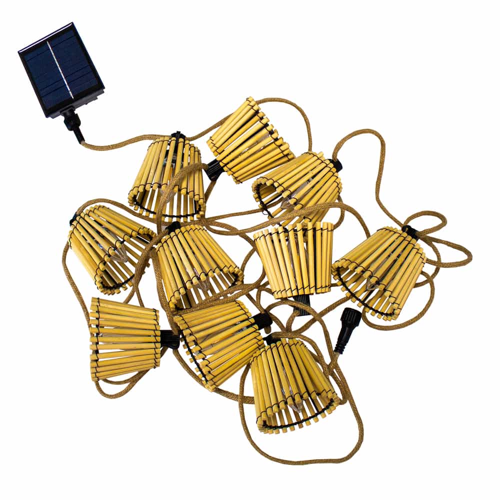 Newgarden's Okinawa Hang, a wireless pendant lamp with a handmade bamboo design, provides perfect outdoor lighting with 900 lumens of brightness.