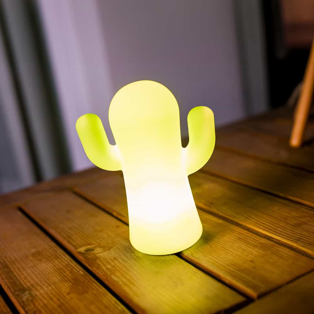 Panchito, a table lamp by Newgarden, draws inspiration from Mexican cacti. Add a touch of fun to your space with its vibrant design.
