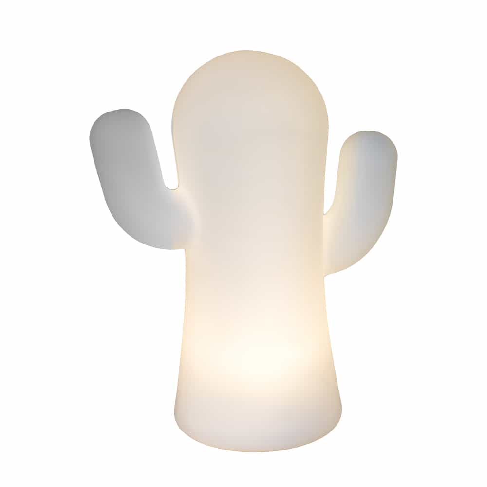 Add some fun to your decor with Panchito, a cactus-inspired table lamp by Newgarden, in lime or white.