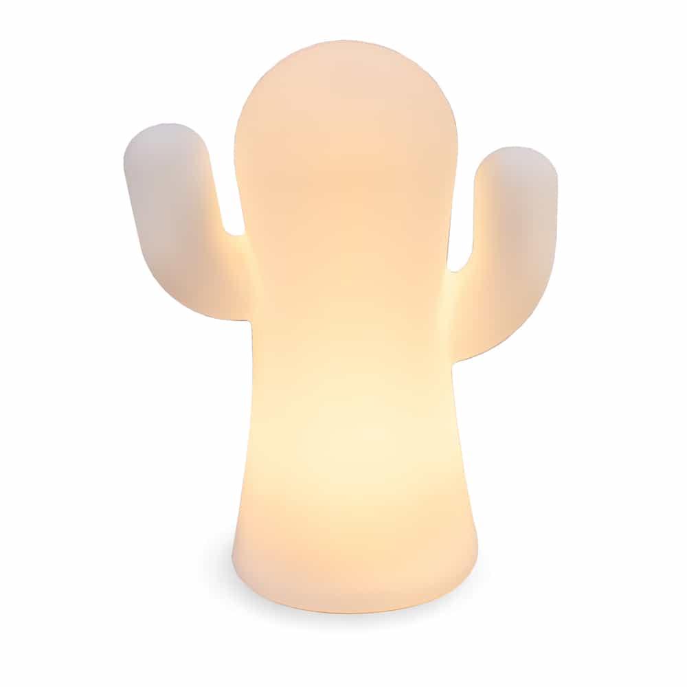Make your space pop with Panchito, a Mexican cactus-inspired table lamp by Newgarden. Choose from vibrant lime or classic white.