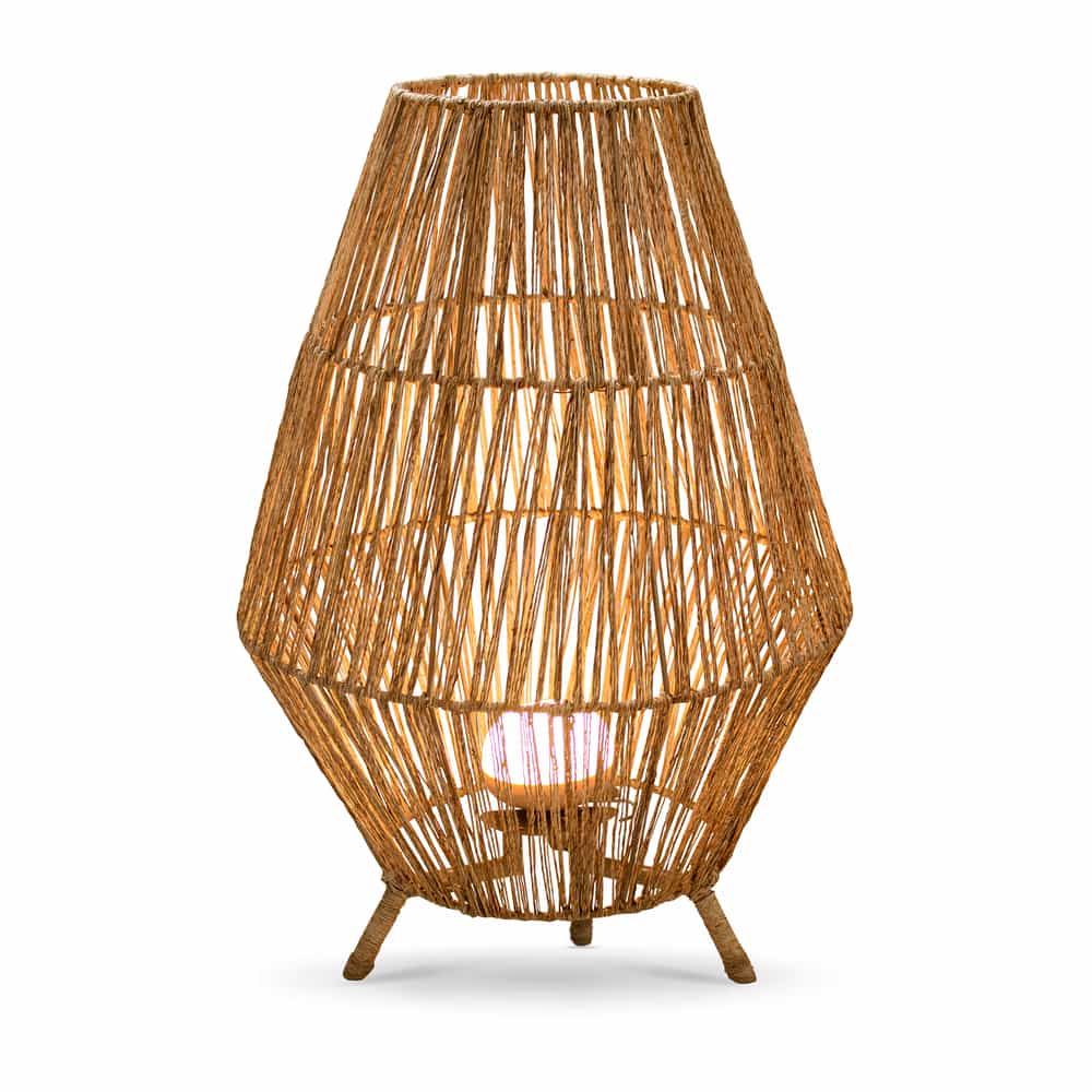 Sisine 70: A natural fiber lamp with two options - Wireless for adaptability, or In & Out for customizable light settings.