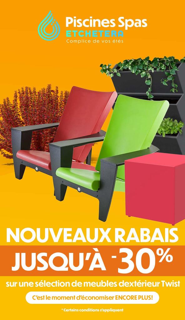 Vente de fin de saison Twist chez Piscines Spas Etchetera